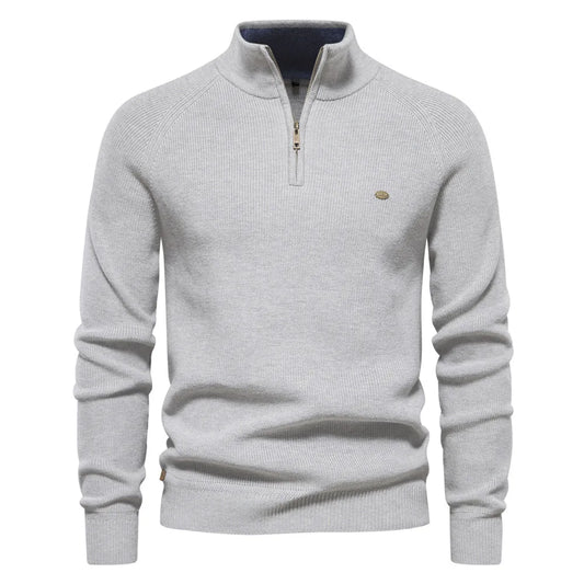Luxe Trui Met Half Zip Opstaande Kraag Warm en Stijlvol - StudioMarella