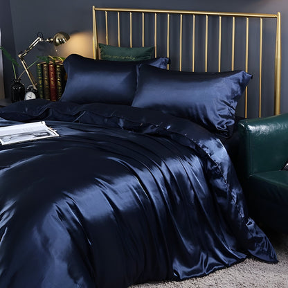 Beddengoedset Zijde 70% Mulberry 180gsm Paars Dekbedovertrek Hoeslaken Kussenslopen Luxe Slaapkamer Satijn Look