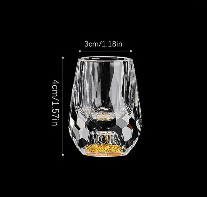 Shotglaasjes Kristal Diamantgeslepen Set 6 Stuks 10ml Borrelglas Likeurglas Cadeau Feest Tafel Decoratie