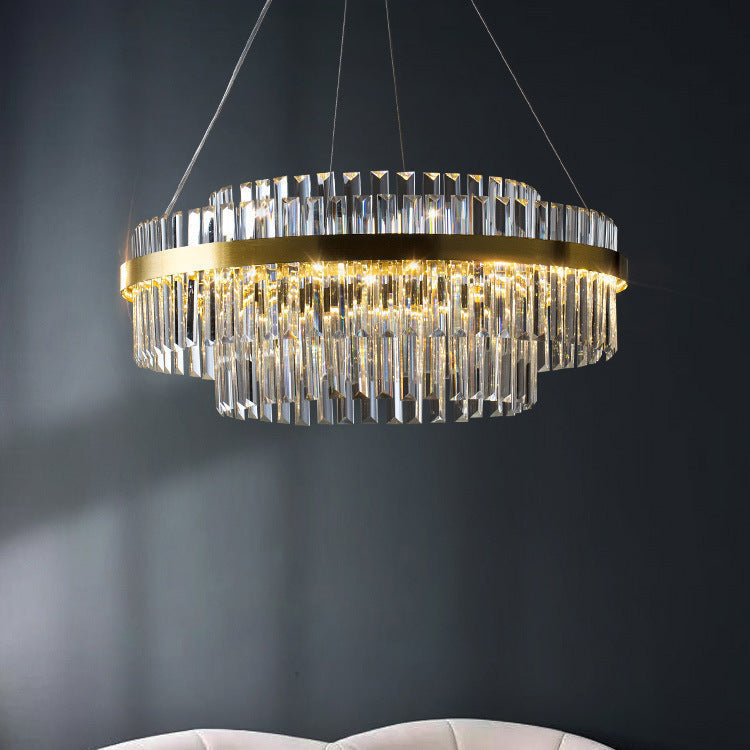 Luxe kristallen kroonluchter K9 kristal goud eettafel verlichting plafondlamp modern design rond rechthoek