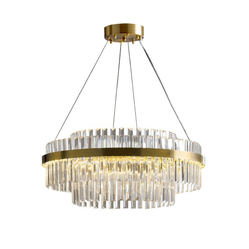 Luxe kristallen kroonluchter K9 kristal goud eettafel verlichting plafondlamp modern design rond rechthoek