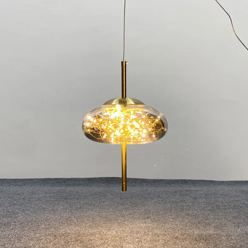 Glazen hanglamp LIV met rookachtige afwerking en warm wit licht – scandinavisch design met handafgewerkt glas – 3 maten beschikbaar