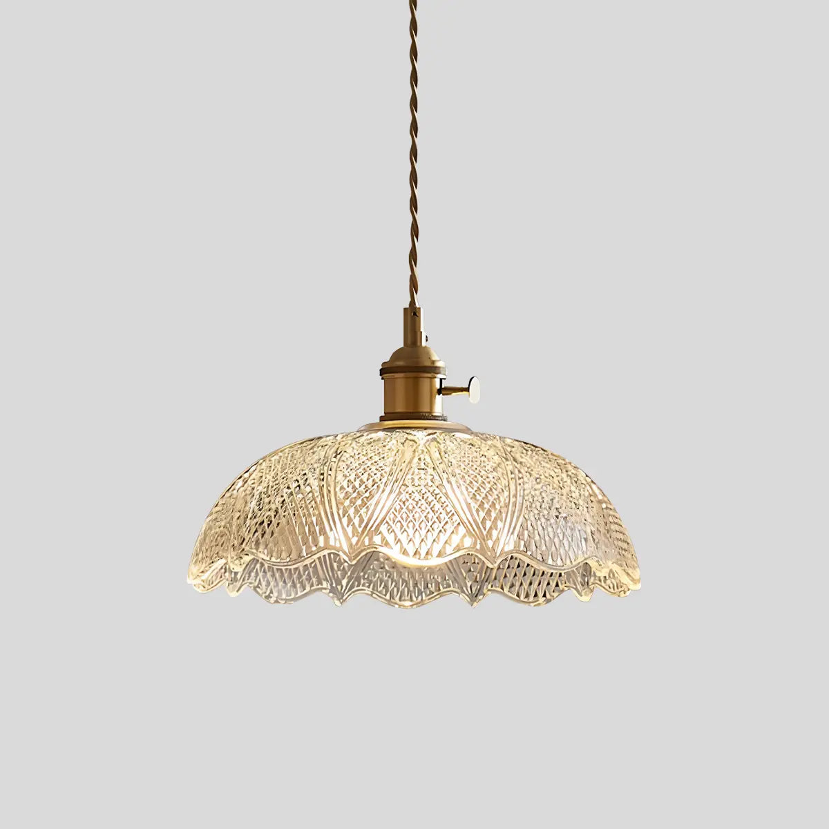 Hanglamp Glas Brons Verstelbare Kabel Woonkamer Eettafel Transparante Glazen Hanglamp Sfeerverlichting Vintage