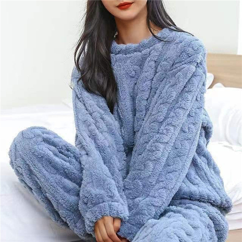 Dames Fleece Pyjama Set Zacht en Warm voor Slapen - StudioMarella
