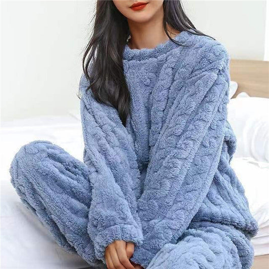 Dames Fleece Pyjama Set Zacht en Warm voor Slapen - StudioMarella