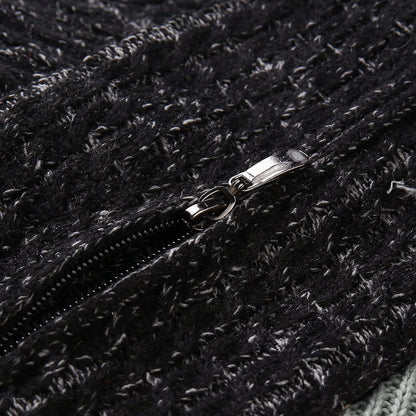 Wollen Trui Hoge Kraag Vintage Look Casual Mannen Trui
