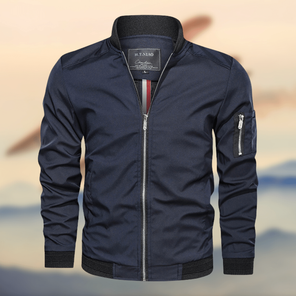 Heren Bomberjack Sportief Trendy Leren - StudioMarella