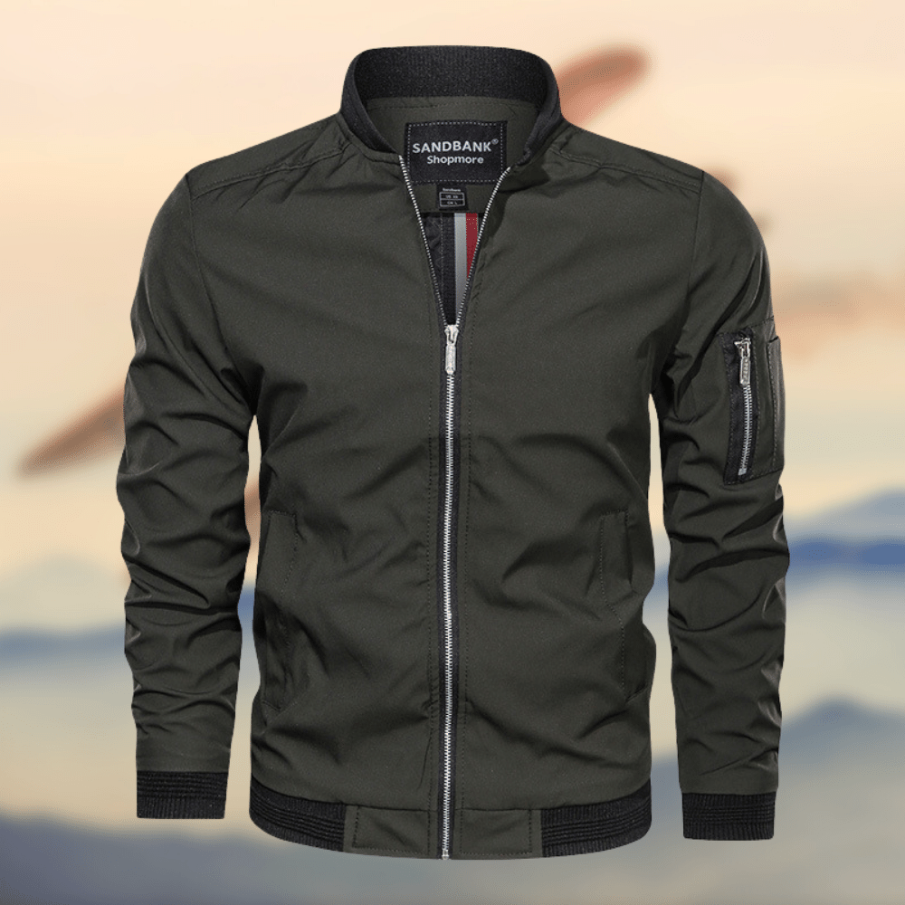 Heren Bomberjack Sportief Trendy Leren