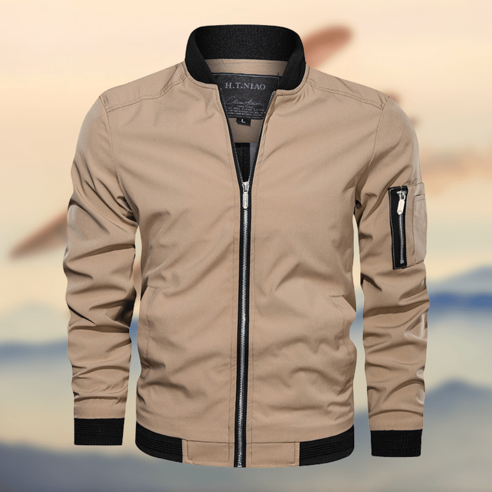 Heren Bomberjack Sportief Trendy Leren
