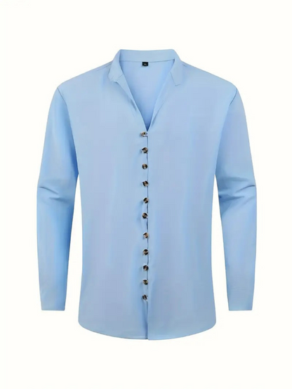 Katoenen Overhemd Linnen Stof Zomerse Look