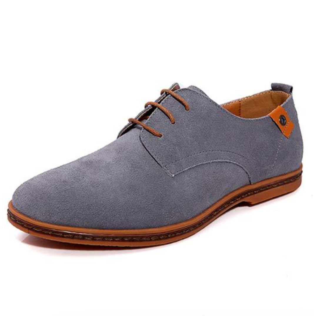 Bruine Suède Heren Veterschoenen Mees Leer Klassiek Design