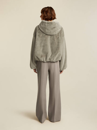 Vrouwen Faux Fur Jas Oversized Capuchon Zacht