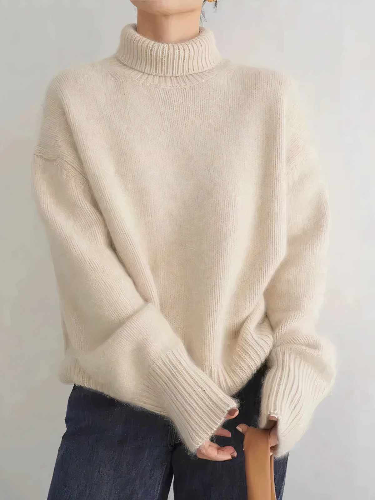 Oversized Vrouwen Trui Zacht en Warm