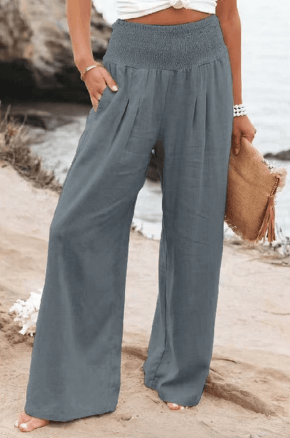 Vrouwen Palazzo Broek High Waist Comfortabel Elegante Stijl