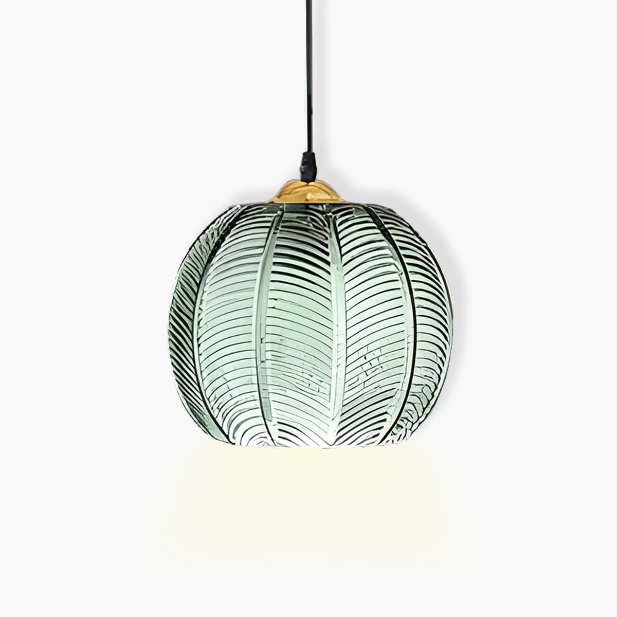Hanglamp Glas Retro Ribbel Design E27 Plafondlamp Woonkamer