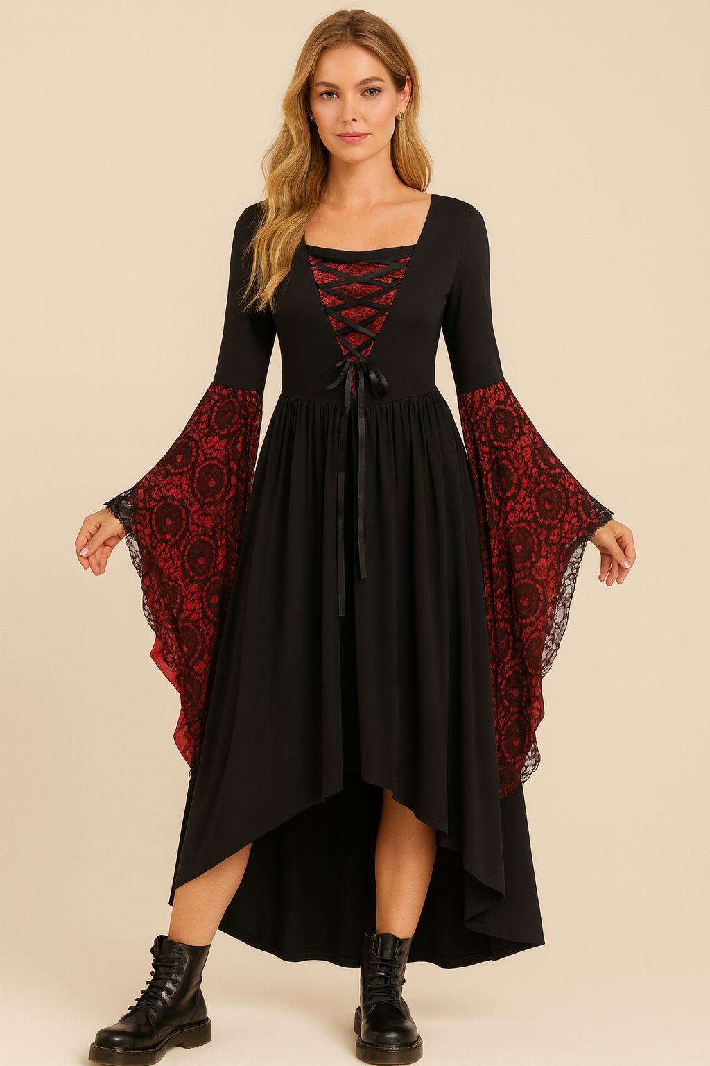 Dames Maxi Jurk Lang Met Kant Elegant - StudioMarella