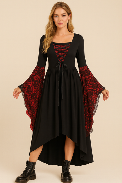 Dames Maxi Jurk Lang Met Kant Elegant - StudioMarella