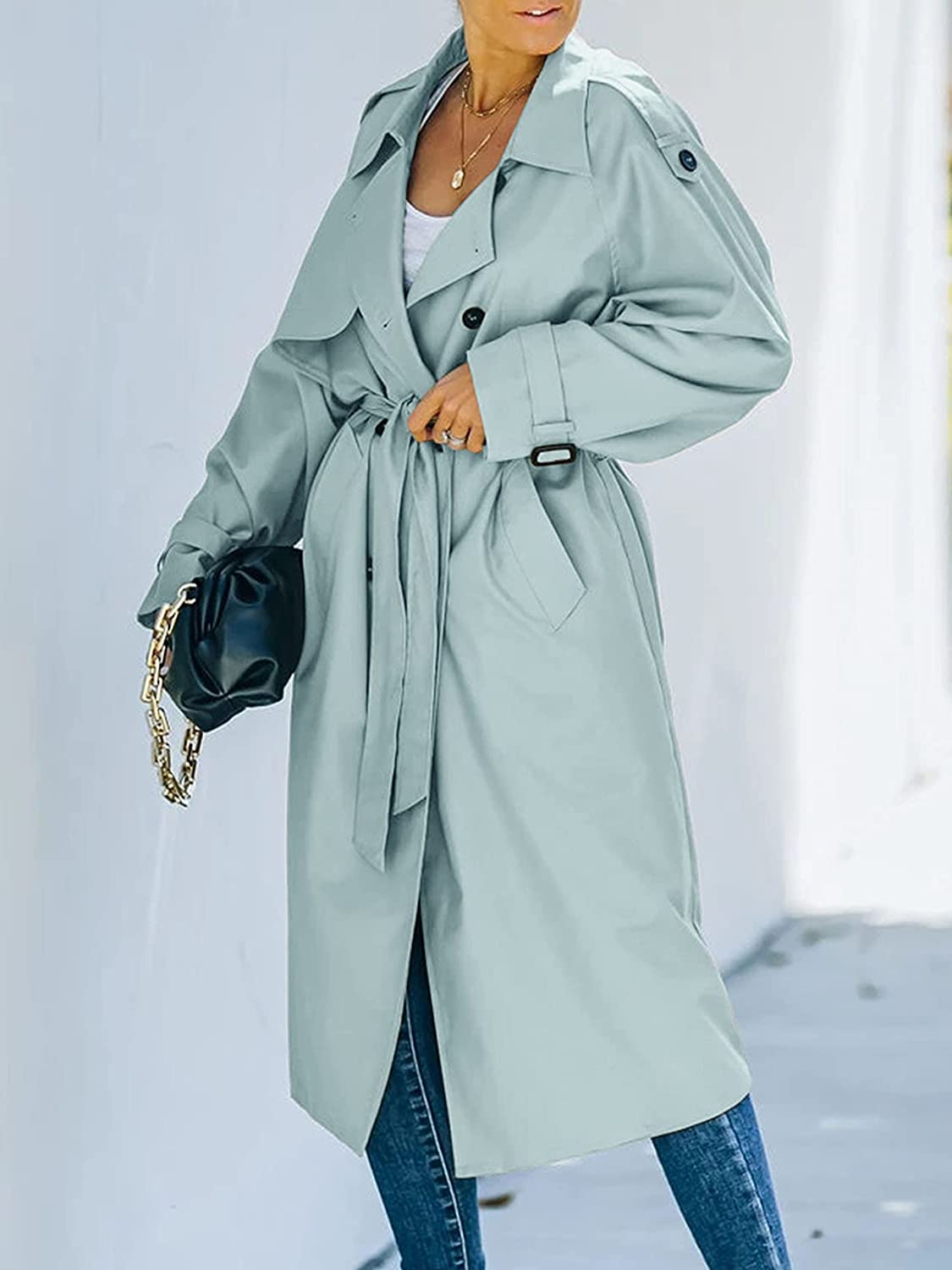 Dames Trenchcoat Waterdicht Lange Stijlvolle Jas