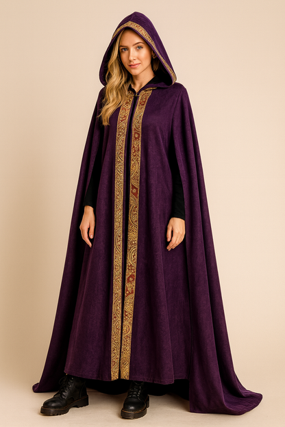 Damescape Met Capuchon Middeleeuwse Stijl - StudioMarella