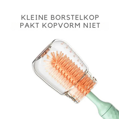Elektrische Flessenborstel met Siliconen Borstelharen — Oplaadbaar via USB — Krachtige Reiniging voor Flessen & Vaatwerk
