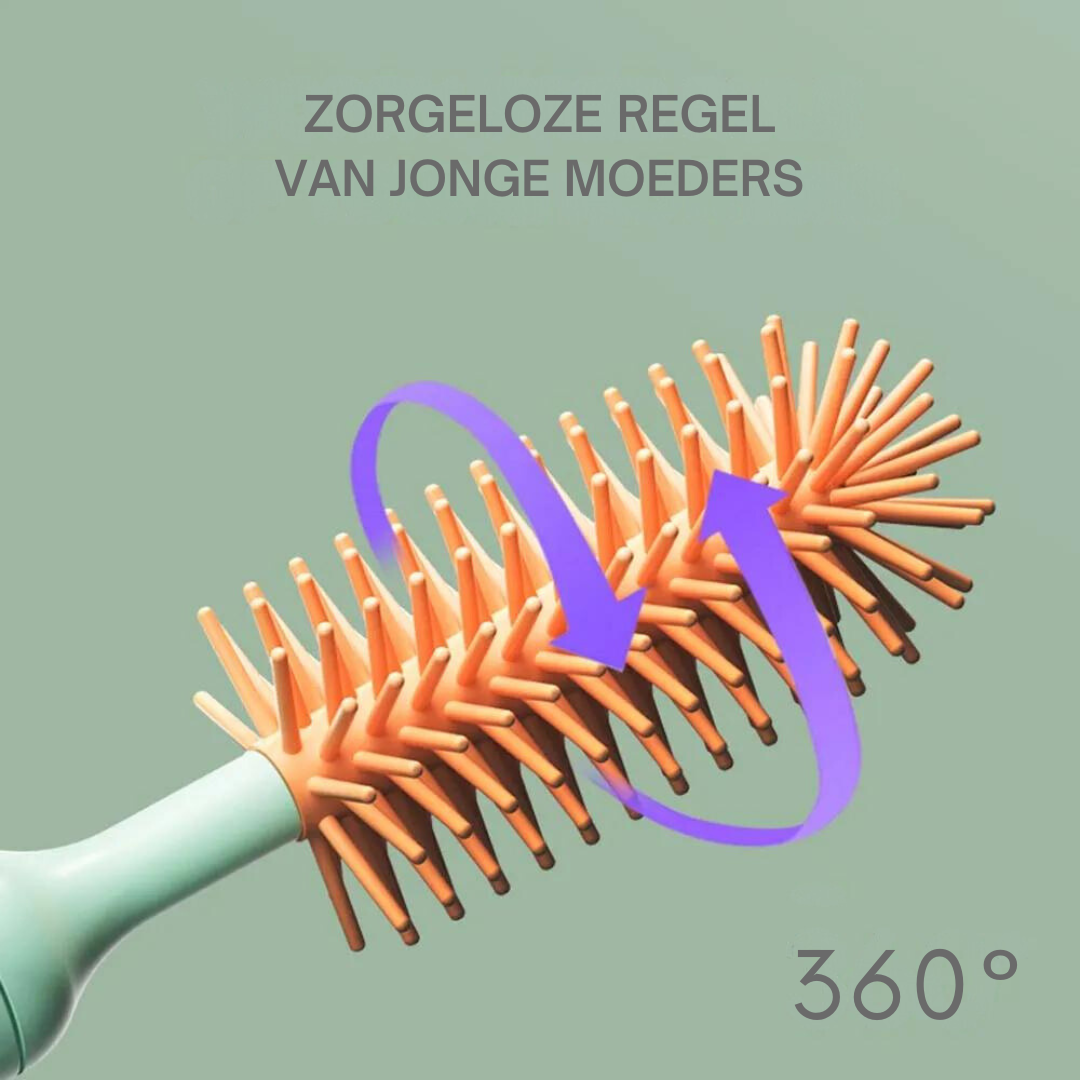 Elektrische Flessenborstel met Siliconen Borstelharen — Oplaadbaar via USB — Krachtige Reiniging voor Flessen & Vaatwerk