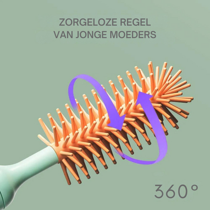 Elektrische Flessenborstel met Siliconen Borstelharen — Oplaadbaar via USB — Krachtige Reiniging voor Flessen & Vaatwerk