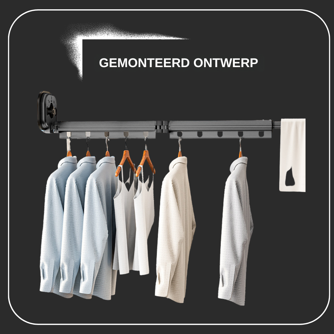Inklapbaar Wasrek voor Aan de Muur of Deur - Ruimtebesparend Opvouwbaar Droogrek - Compact & Veelzijdig Design voor Kleine Ruimtes