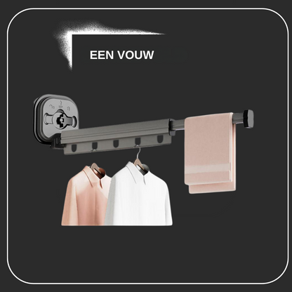 Inklapbaar Wasrek voor Aan de Muur of Deur - Ruimtebesparend Opvouwbaar Droogrek - Compact & Veelzijdig Design voor Kleine Ruimtes