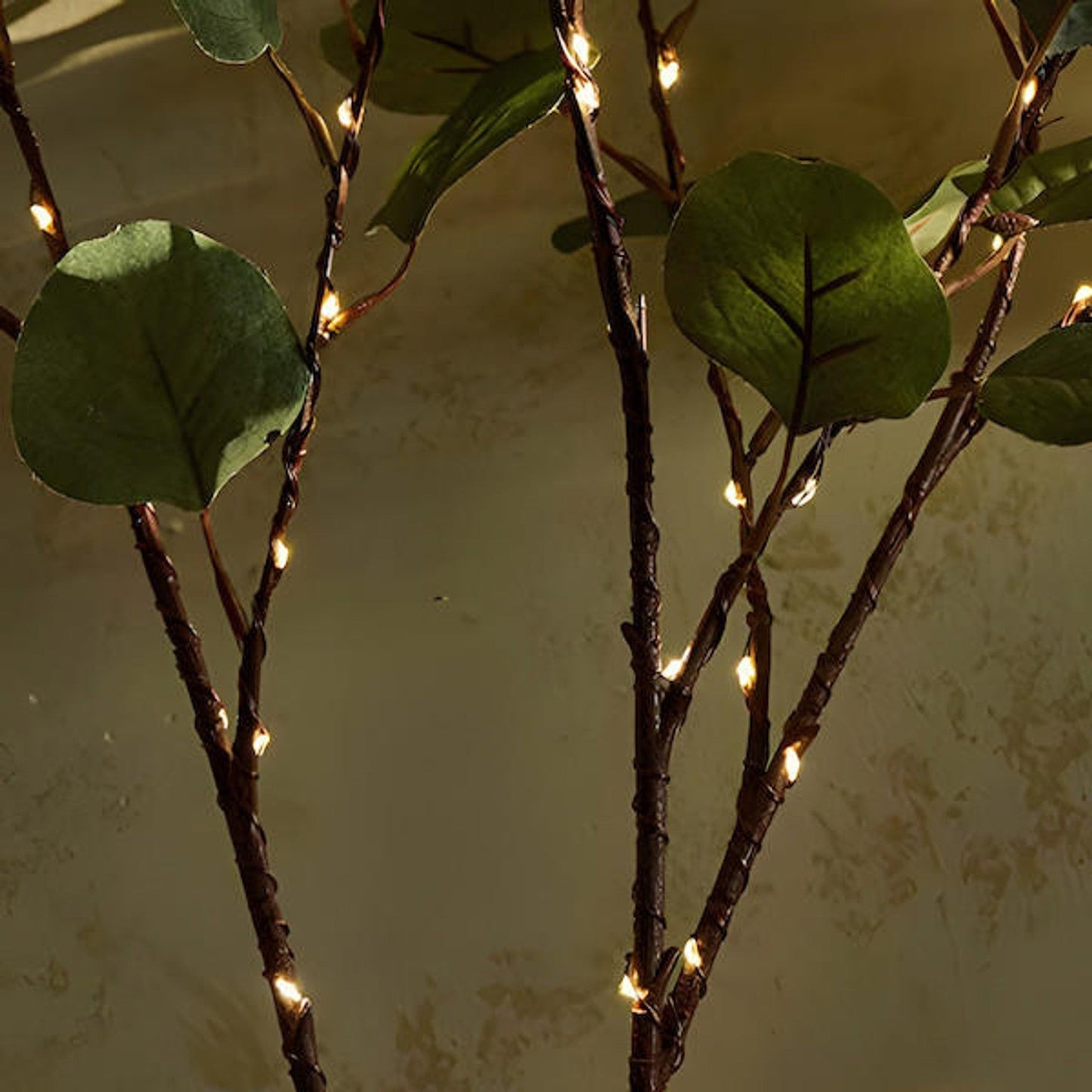 Lichttak Olijftak LED Warm Wit 70cm 120 Lampjes Sfeerverlichting Decoratieve Tak Fairy Lights Woonkamer Slaapkamer Batterij Kerst Natuur