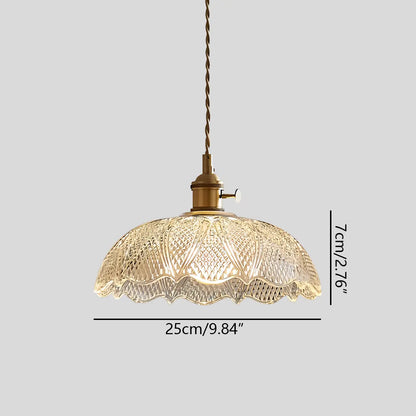Hanglamp Glas Brons Verstelbare Kabel Woonkamer Eettafel Transparante Glazen Hanglamp Sfeerverlichting Vintage