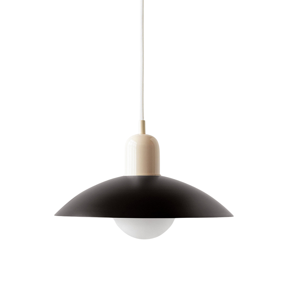 Macaron hanglamp Ø32 cm ijzer zwart wit eettafel verlichting Scandinavisch design keuken lamp modern minimalistisch