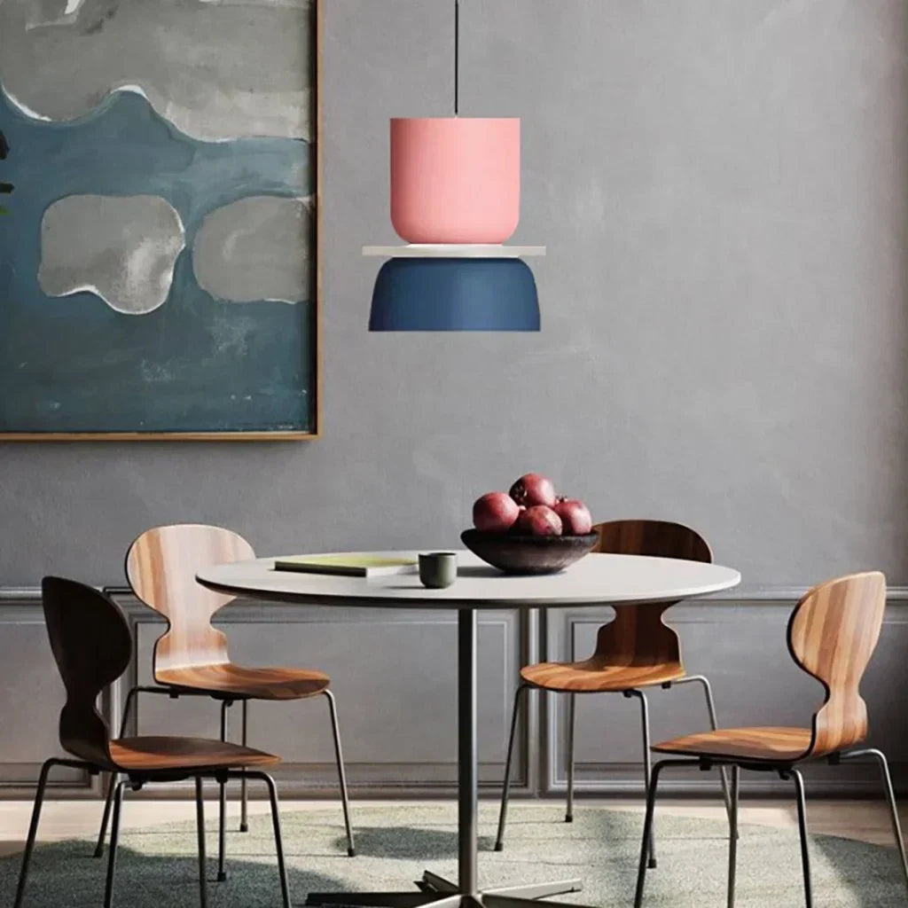 Hanglamp Nordic Color Block Aluminium Acryl Macaron 29cm E27