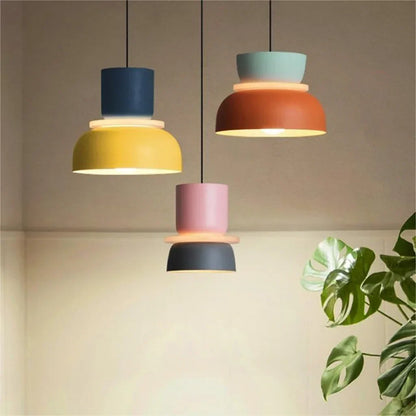Hanglamp Nordic Color Block Aluminium Acryl Macaron 29cm E27