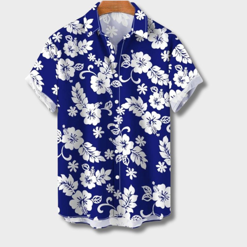 Hawaï Overhemd Korte Mouwen Bloemen Zomerstijl - StudioMarella