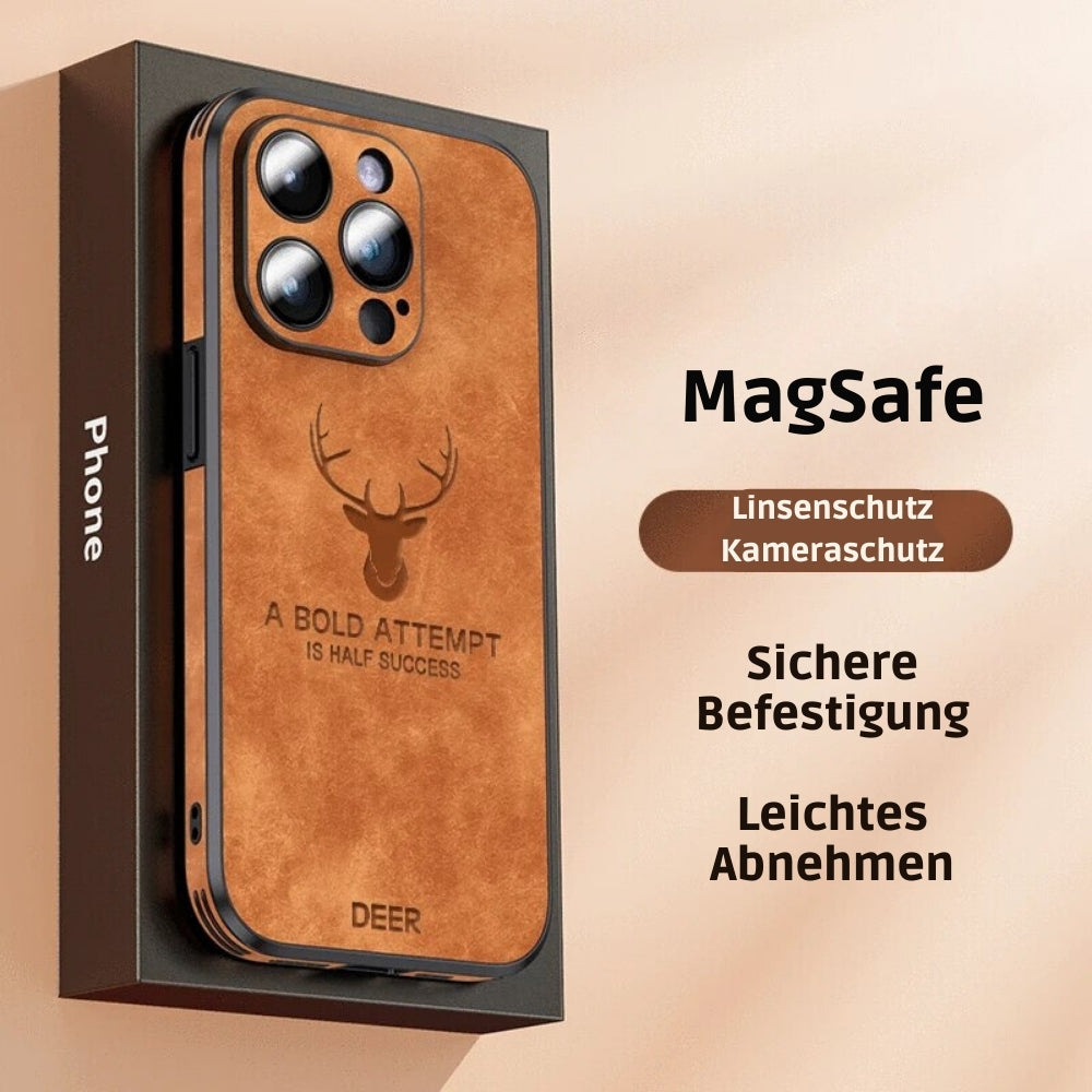 Smartphone Hoesje in Leerlook — Slank Design met Valbescheming & MagSafe-Compatibiliteit voor iPhone 16/15/14/13/12