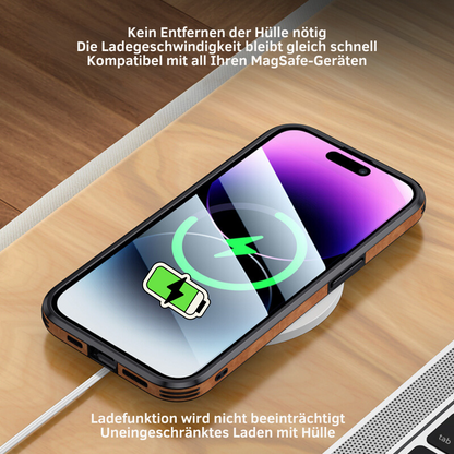 Smartphone Hoesje in Leerlook — Slank Design met Valbescheming & MagSafe-Compatibiliteit voor iPhone 16/15/14/13/12