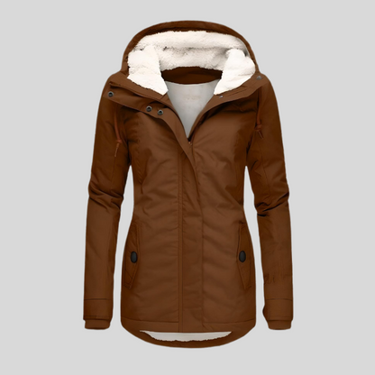 Dames Winterjas Waterdicht met Capuchon en Faux Fur Lining