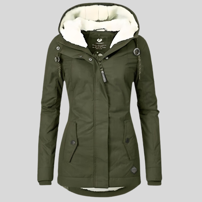 Dames Winterjas Waterdicht met Capuchon en Faux Fur Lining
