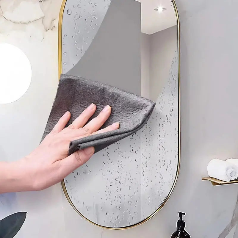 Microvezeldoek Streeploos 30x30cm Grijs 6 Stuks – Herbruikbaar voor Glas Spiegel Auto Zonder Pluizen