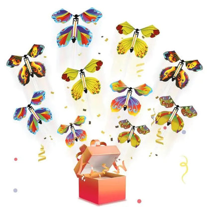 Vliegende Vlinders Verrassing Papier 12x11cm Set 15 Stuks Kaart Cadeau Verjaardag Feest Surprise Opwindbaar Decoratie