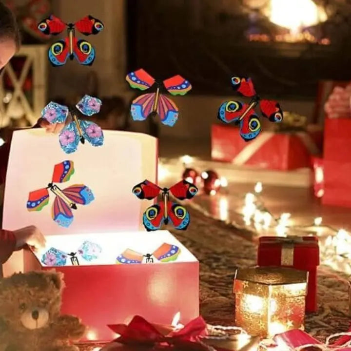 Vliegende Vlinders Verrassing Papier 12x11cm Set 15 Stuks Kaart Cadeau Verjaardag Feest Surprise Opwindbaar Decoratie