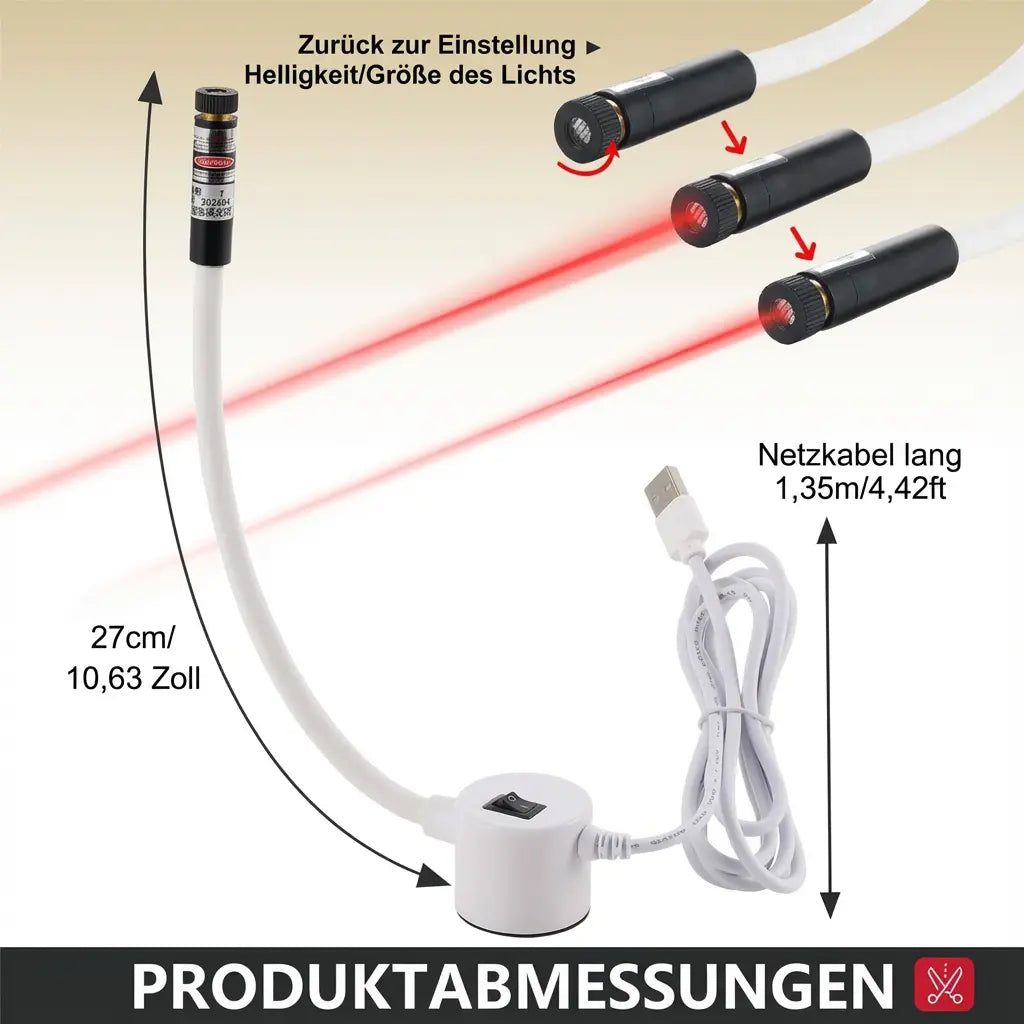 Magnetische Laserassistent voor Naaimachines met Flexibele Arm en USB-Aansluiting