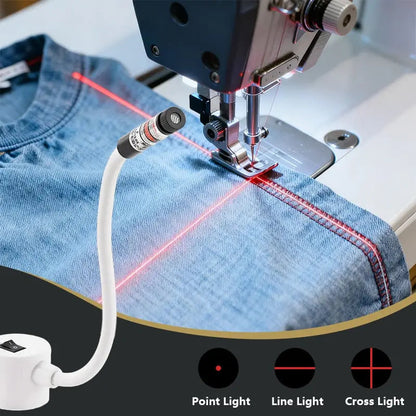 Magnetische Laserassistent voor Naaimachines met Flexibele Arm en USB-Aansluiting