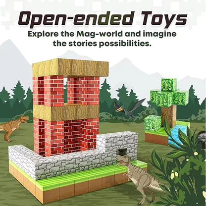 Magnetische Bouwblokken Set 100 Stuks Kunststof Kinderen Bouwspeelgoed Creatief Educatief Speelgoed Magnetische Kubussen Met Ideeënboek