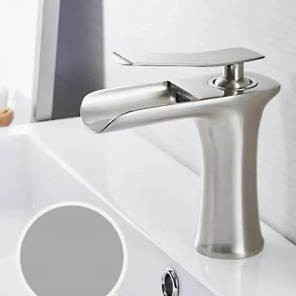 Badkraan Goud Eengreeps Wastafelkraan met Keramische Cartridge Waterbesparend