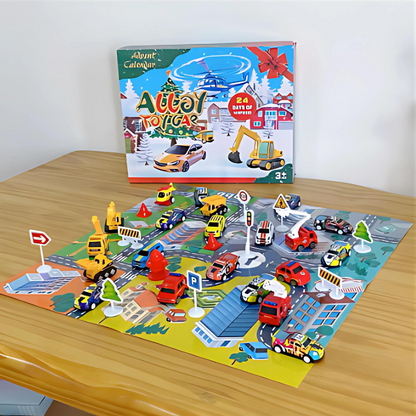 Speelgoed Auto Adventskalender 24 Stuks Kerst Aftelkalender Kinderen Verrassingskalender Voertuigen