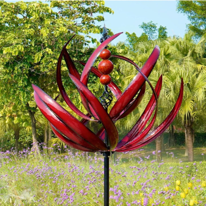 Decoratief Windspel voor Tuin – Draaiend Metalen Buitenornament met Reflectie
