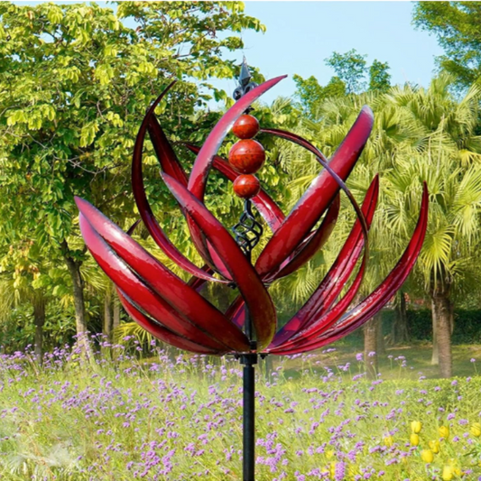 Decoratief Windspel voor Tuin – Draaiend Metalen Buitenornament met Reflectie