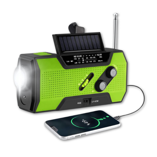 Noodradio Met Zonnepaneel Handcrank En 4000mAh Powerbank AM FM Weer Radio Met Zaklamp SOS Alarm En USB Opladen Voor Outdoor En Noodsituaties
