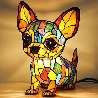 LED-Hondenlamptafel Chihuahua Decoratieve Dierenverlichtingsaccessoire Warmwit Handgemaakt Kunstwerk Voor Woon- en Slaapkamer Cadeau Voor Honden Liefhebbers